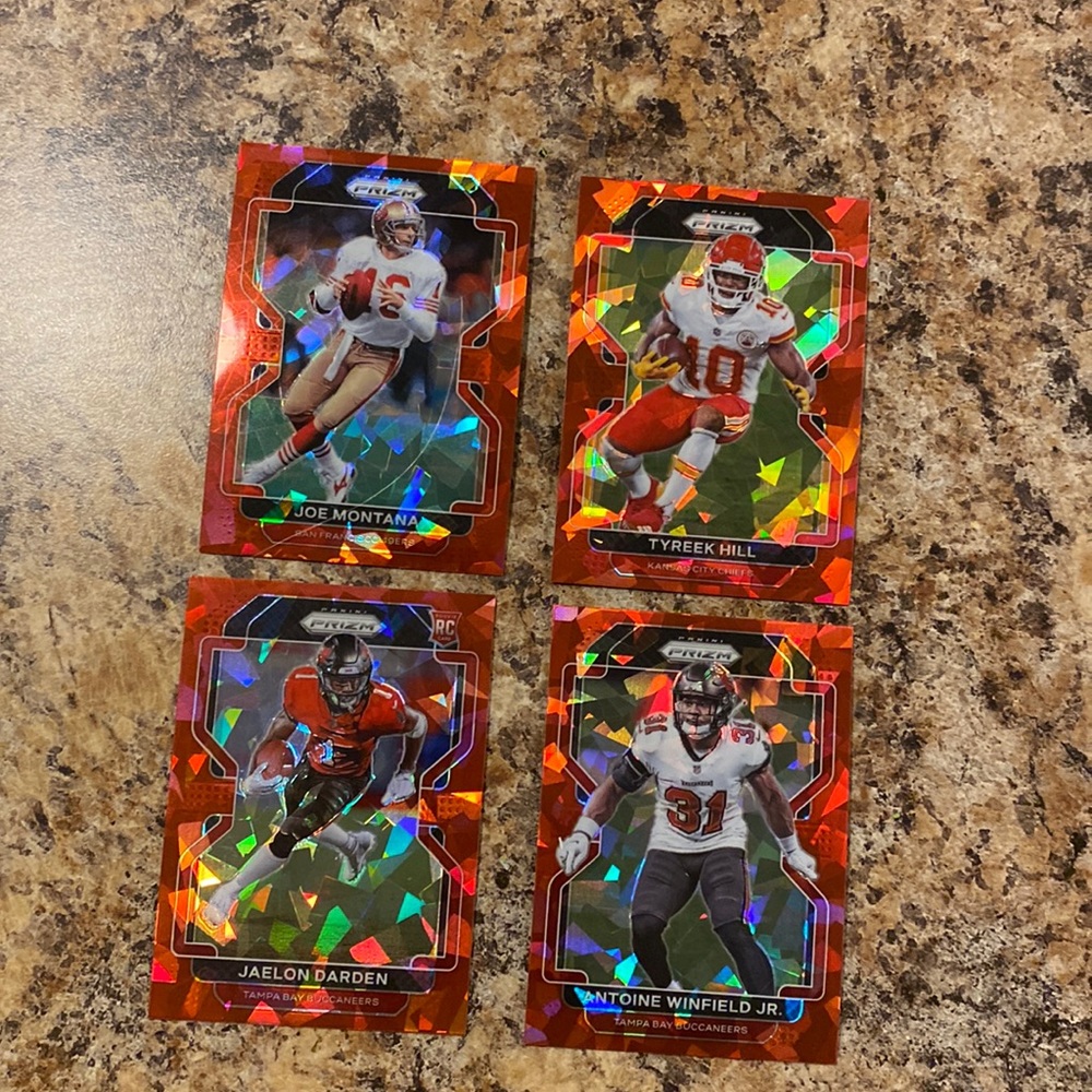 Panini Prizm Red Ice NFL Lot (4 Cards)